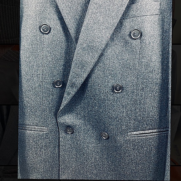 Double-breasted Wool and Tweed Blazer - Picture 3 of 6